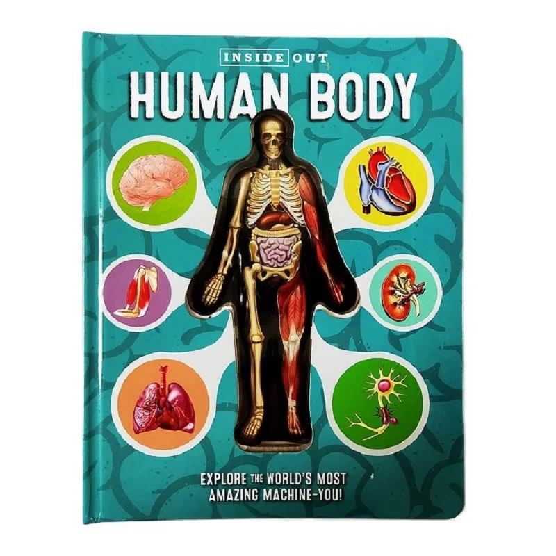 

Inside Out Human Body 3D Picture Book Anatomy of in English Popular Science Book Early Education Book Kid Xmas Gift