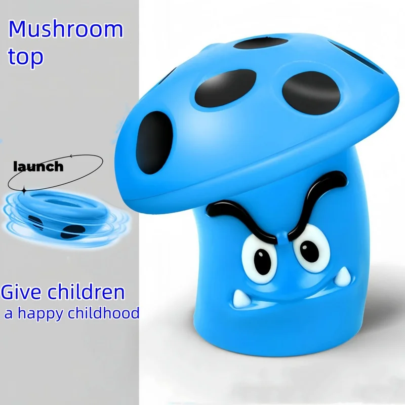 Cartoon funny creative small mushroom pocket new strange press against spinning top children\'s toy gift