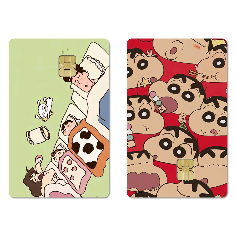 Anime Crayon Shin Chan Credit Card Skin Stickers Nohara Hirosh for Bank Card Bus Metro Card Sticker Waterproof Decoration Gift