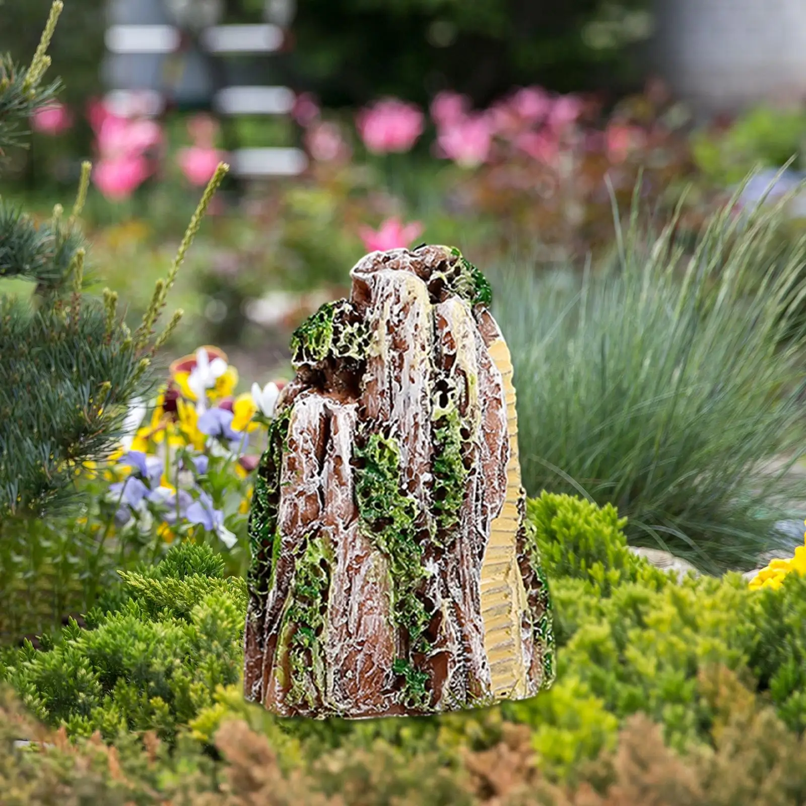 Miniature Rockery Decorations Resin Mountain Figurine Micro Landscape Accessories for Aquarium Fish Tank Decor and Desktop