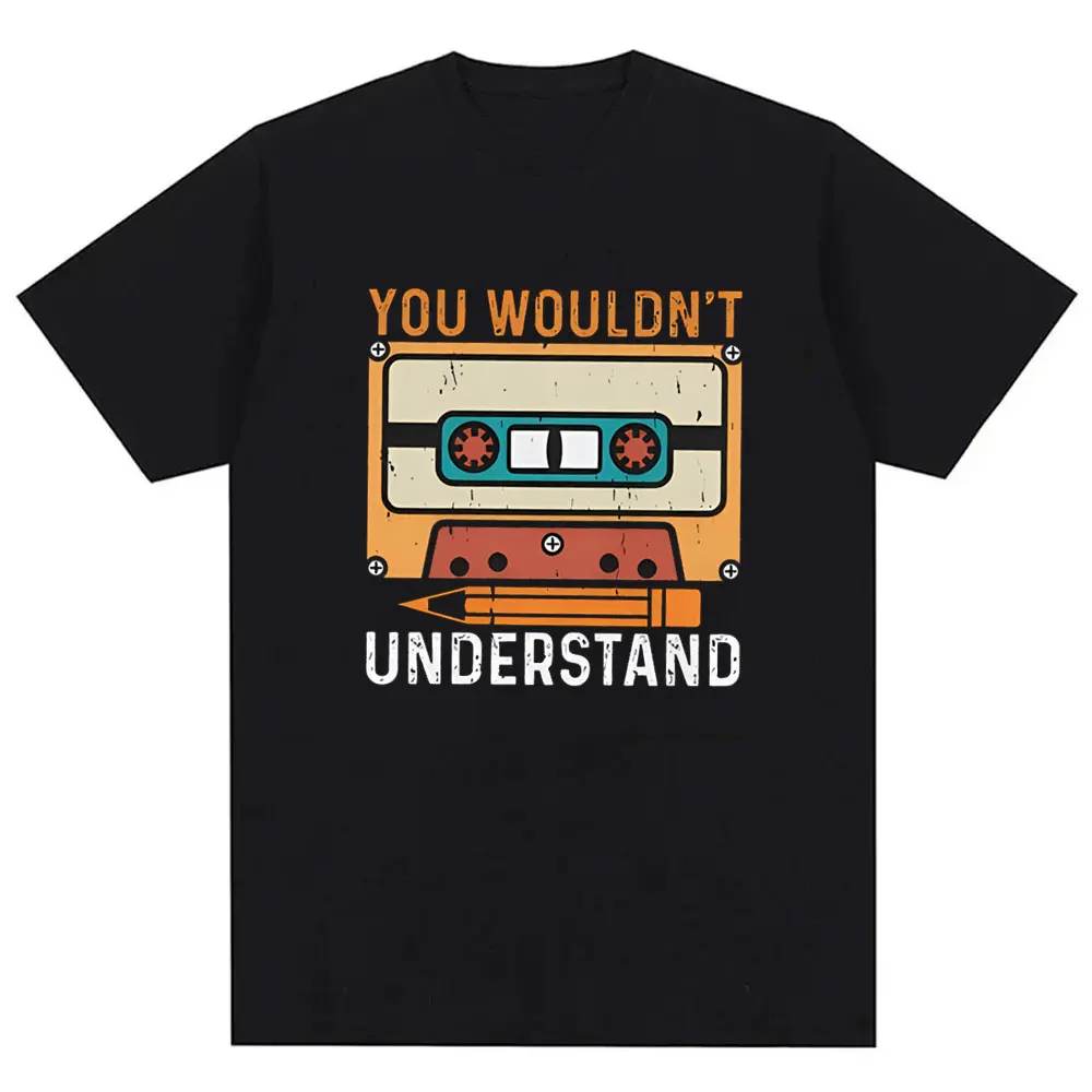 Vintage Cassette T-Shirt Retro 80s Music Tee Classic Birthday Gift Nostalgic Old School Shirt Unisex Fashion Top Casual Wear top