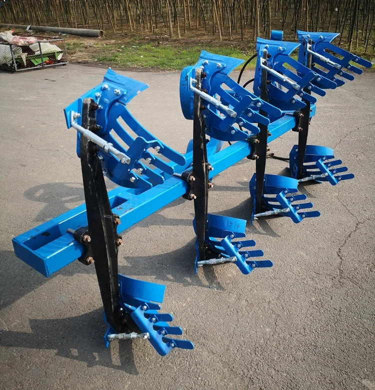 آلة المزرعة 90 حصان مثبتة على الجرار هيدروليكية قابلة للعكس 4 محراث شبكي فرو #5