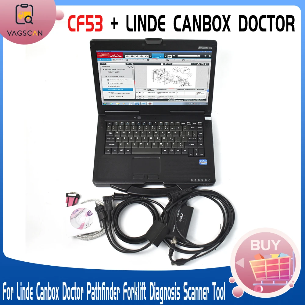 

For Linde Canbox Doctor CF53 Laptop for Linde Forklift Truck Diagnostic Tools Linde Pathfinder LSG Software