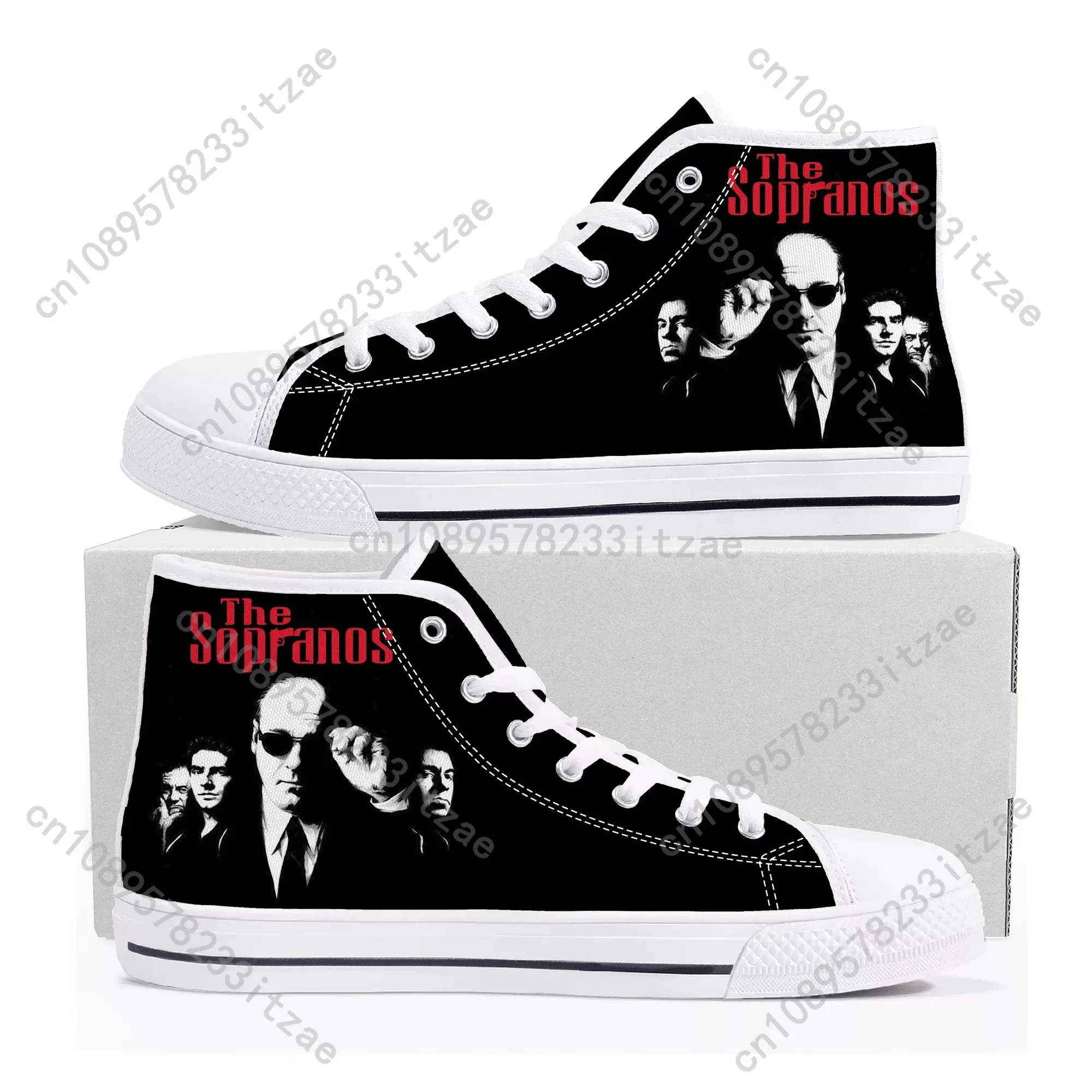 Sopranos High Top Sneakers Mens Womens Teenager High Quality Tony Soprano Gandolfini Canvas Sneaker Casual Shoe Customize Shoes