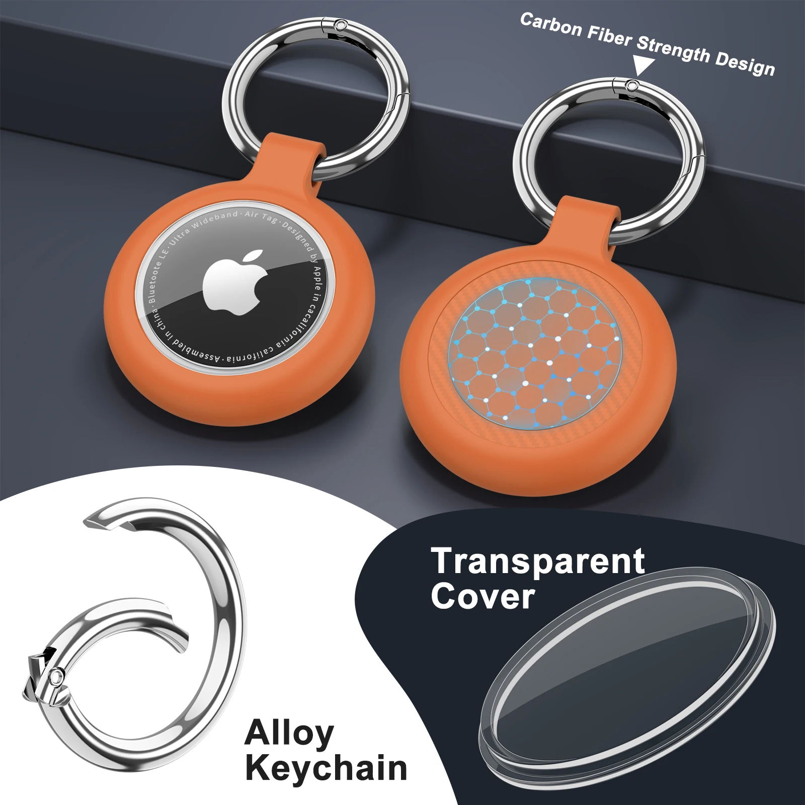 Waterproof Anti-lost Keychain Holder TPU Cases for Apple Airtag Cover Dog Cat Pet Collar Tracker Protective For Air Tag Case