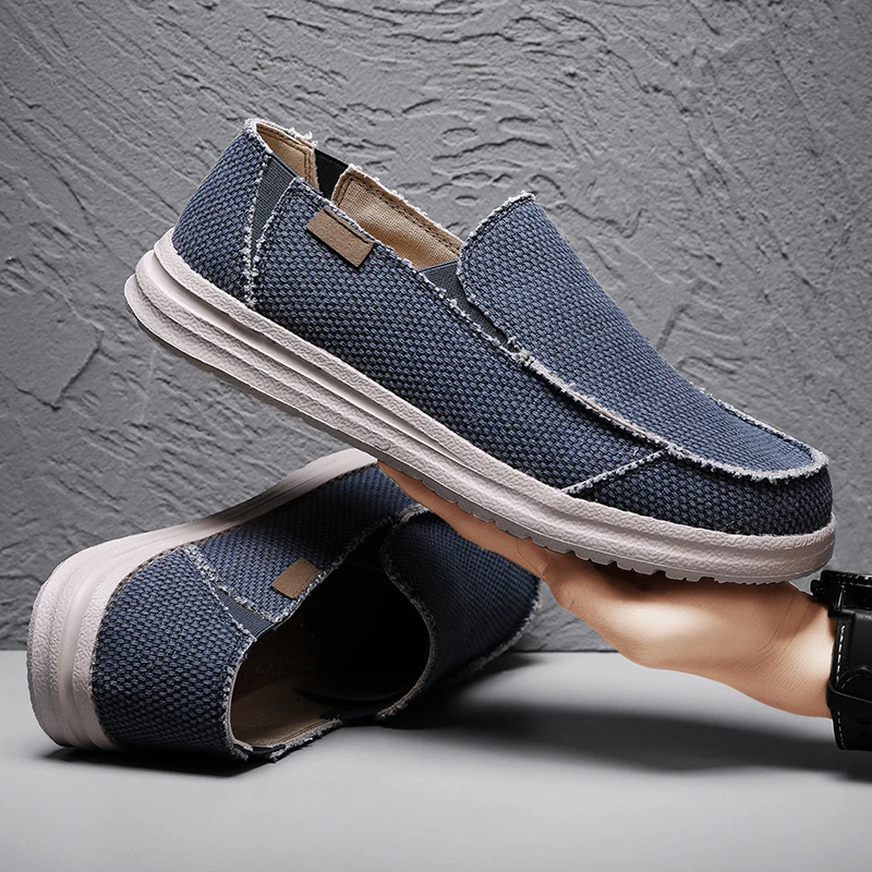 

Mens Canvas Sneakers Breathable Walking Shoes Comfortable Casual Shoes Lightweight Outdoor Flats Men Tenis Masculino