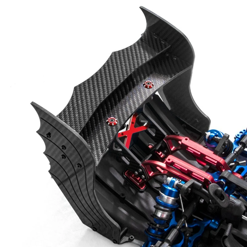 Carbon Fiber Diffuser Supports Rear Wing Skid Plates Front Bumper Chassis Skid Plate For ARRMA F1 LIMITLESS Parts Red