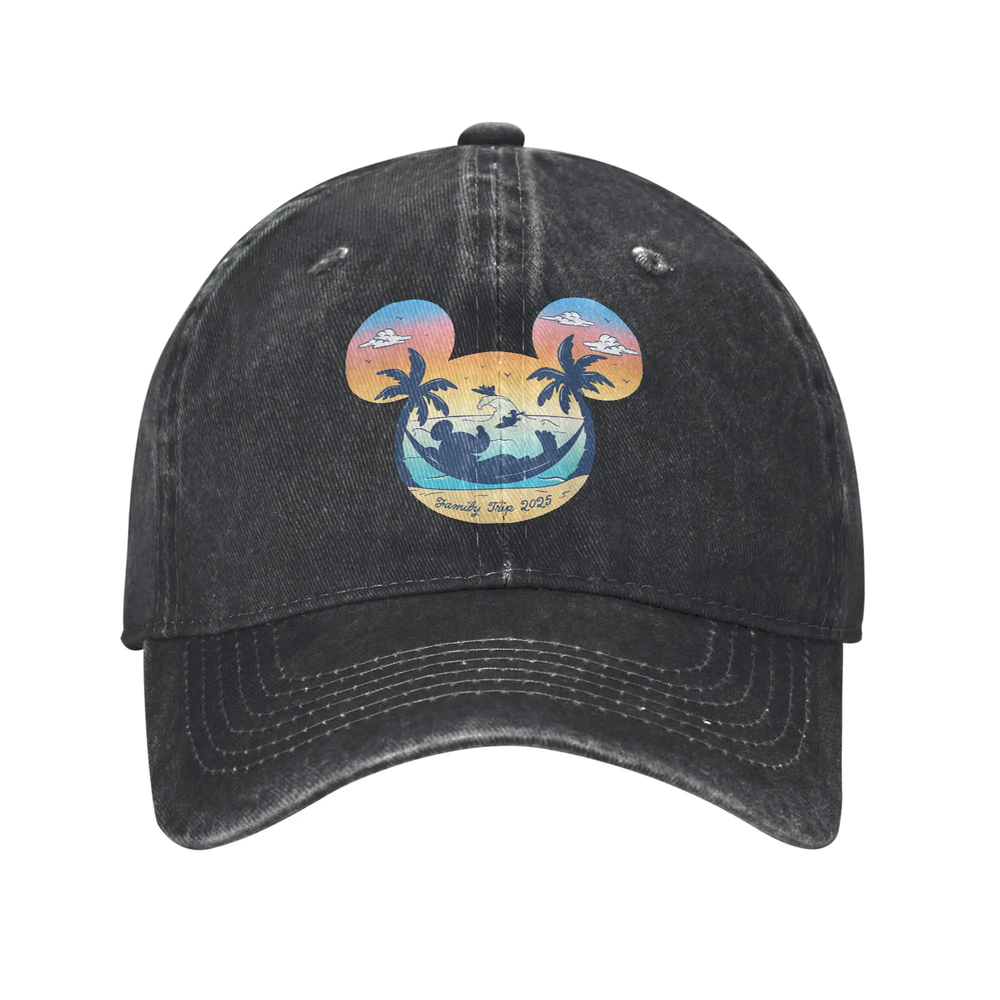 

Mickey Mouse Icon Family Trip 2025 Headwear Baseball Caps Unisex Casual Hats Cap Adjustable Trucker Hat