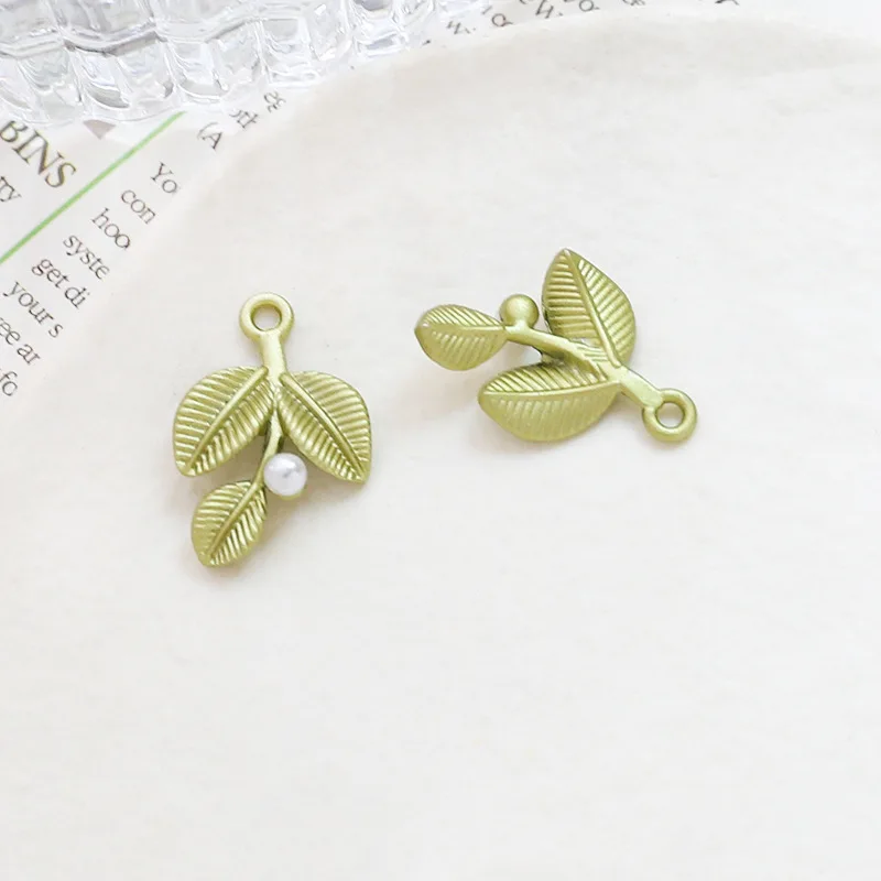 10 Stuks Vintage Delicate Wilgenbladeren Charme Voor Vrouwen Hanger Ketting Diy Sieraden Maken Liefdevol Accessoires