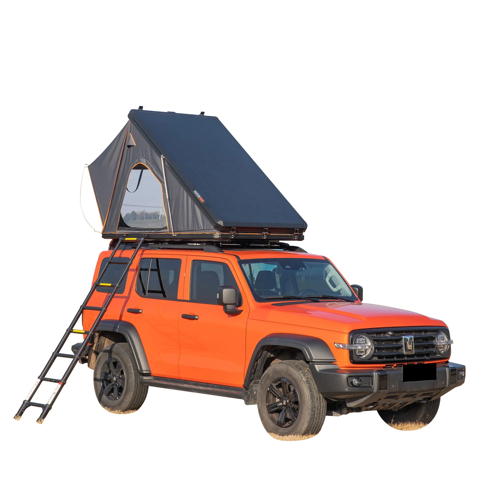 

Large size outdoor car camping aluminum roof tent hard shell