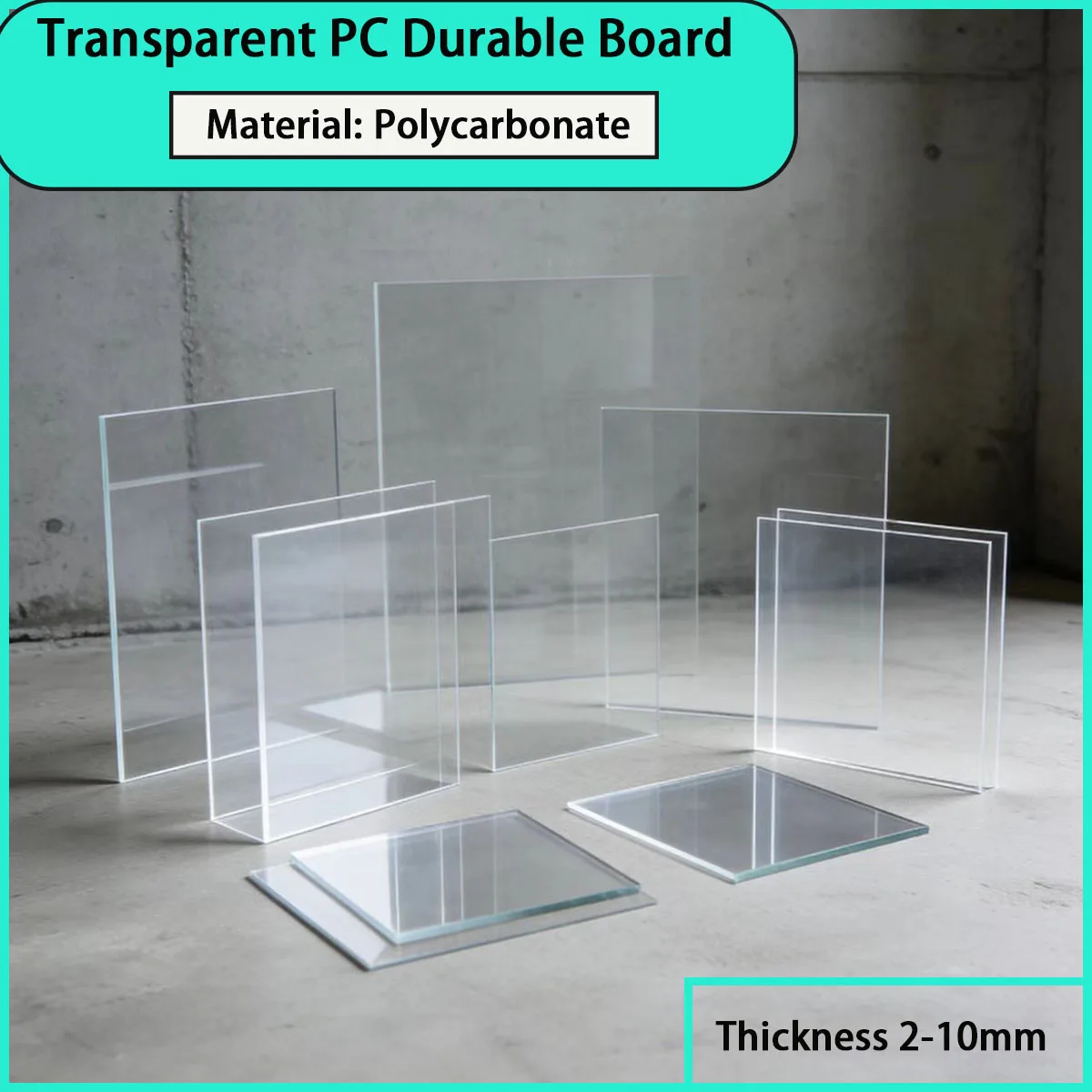 2-10mm thick transparent PC durable board is used for skylights,carports,equipment protective covers,advertising light boxes,etc