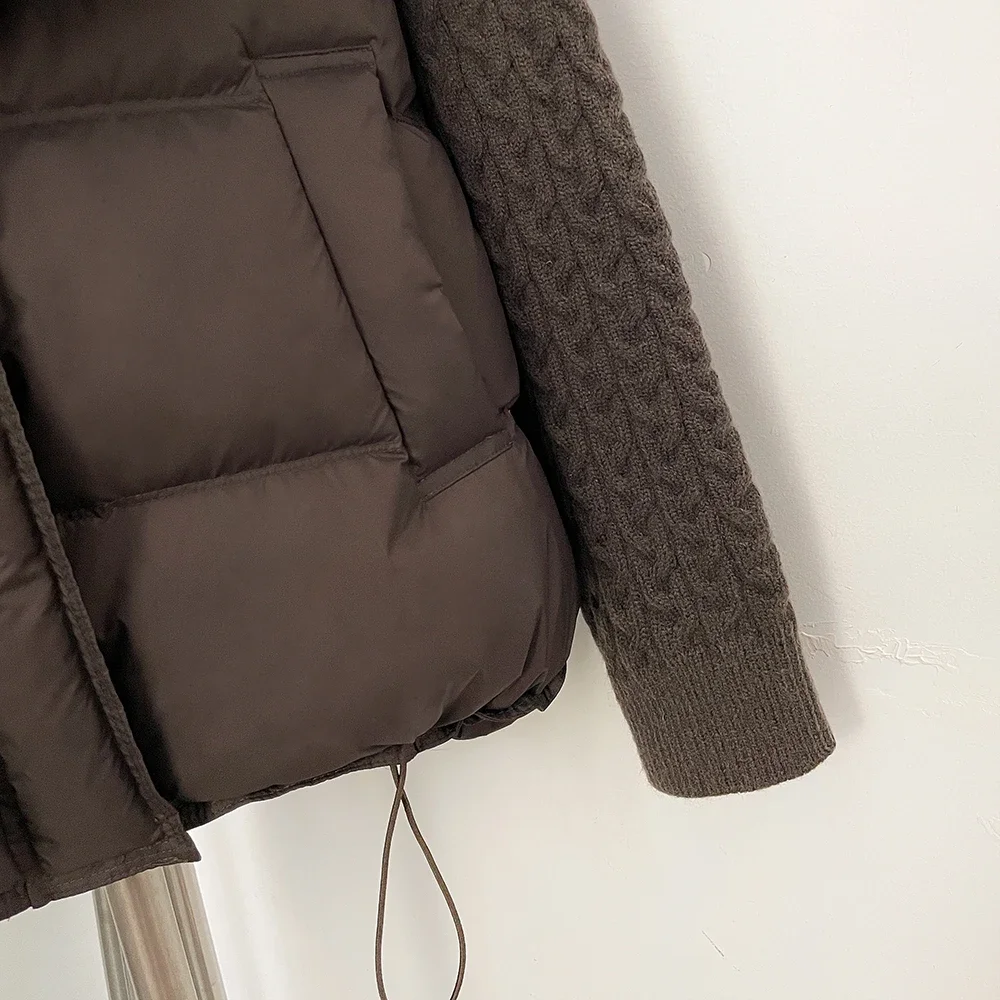 OFTBUY Neue Wintermode Daunenjacke für Damen, Kurze Warme Jacke mit Natürlichem Fell, Echter Fuchspelz-Mantel, Lässige Damenbekleidung – Detail 12