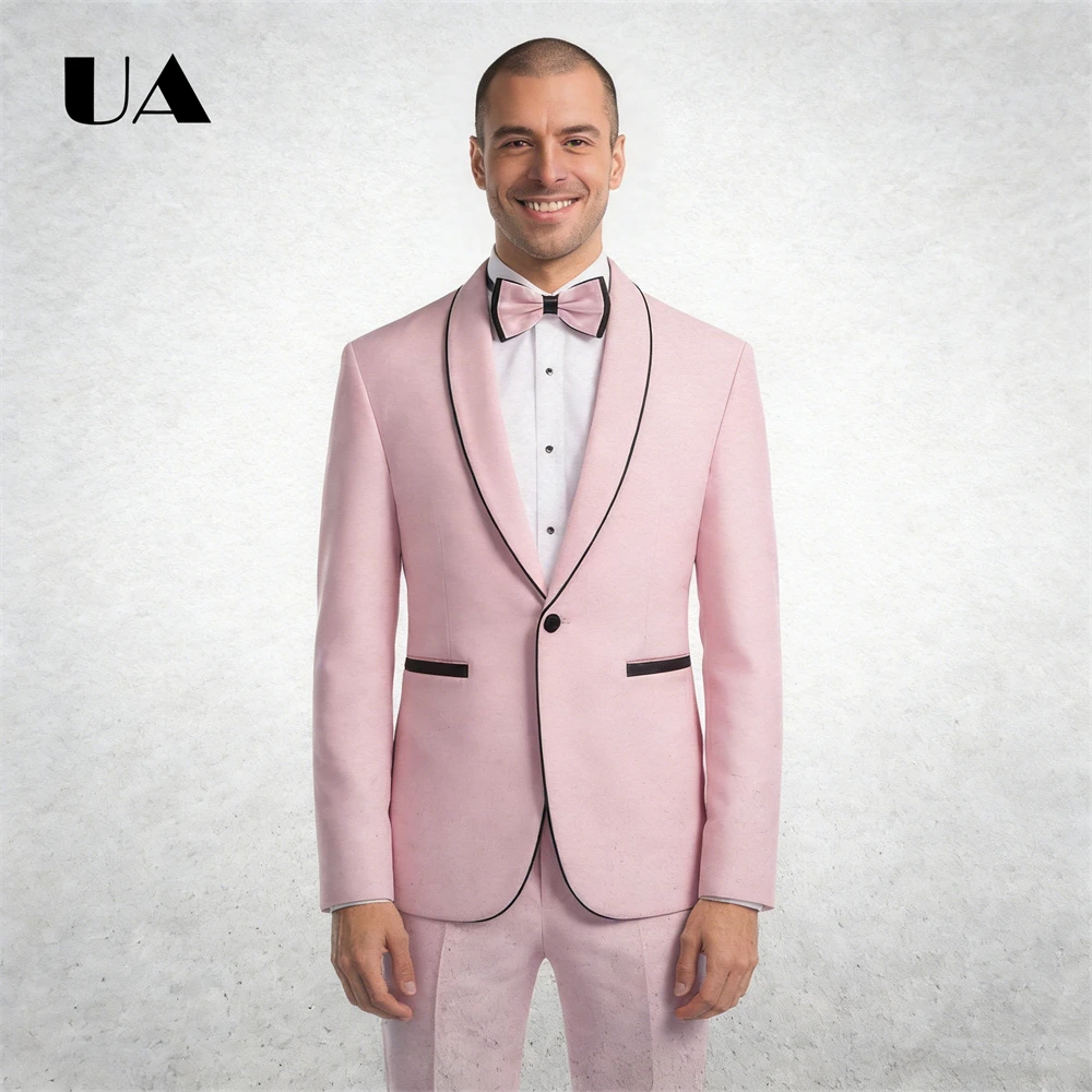 

Wedding Suit for Groom 2026 Newest 2-Piece Men's Formal Suits Jacket Pants Single Button Blazer Trousers Suit Attires