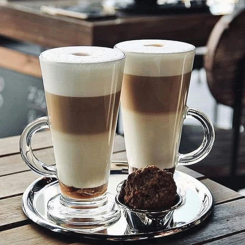280ml/430ml Creative Cocktail Glass with Handle Juice Milk Tea Beverage Cups Milkshake Mug Iced Coffee Latte Cups Water Bottle
