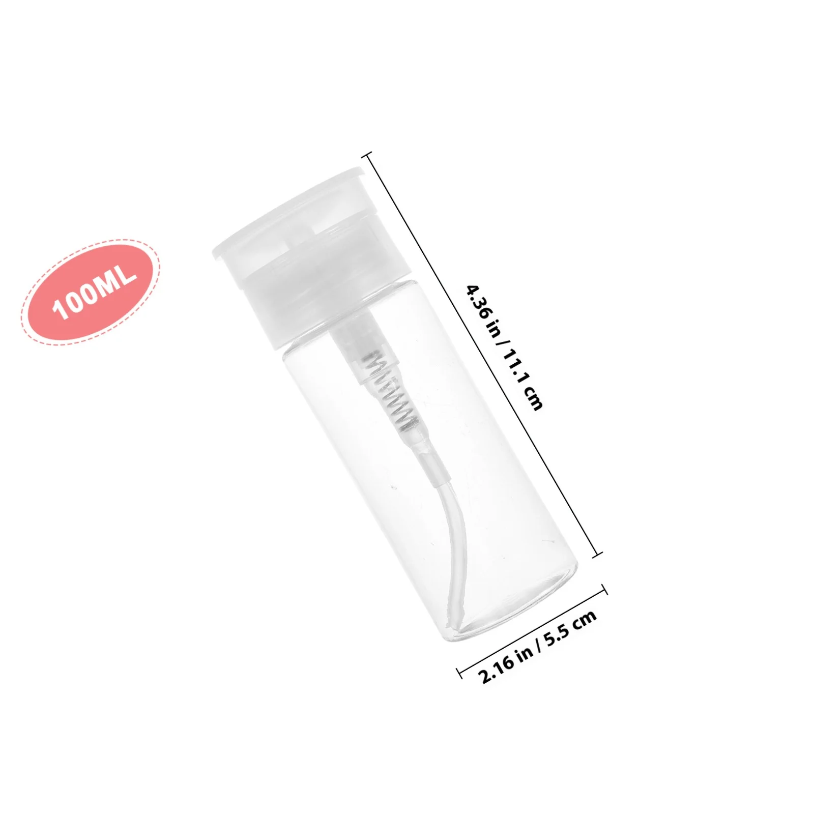 100 مللي مزيل طلاء الأظافر زجاجة فارغة السفر زجاجة المحمولة الصحافة موزع ل مزيل ماكياج السائل غسول الحبر الكحول