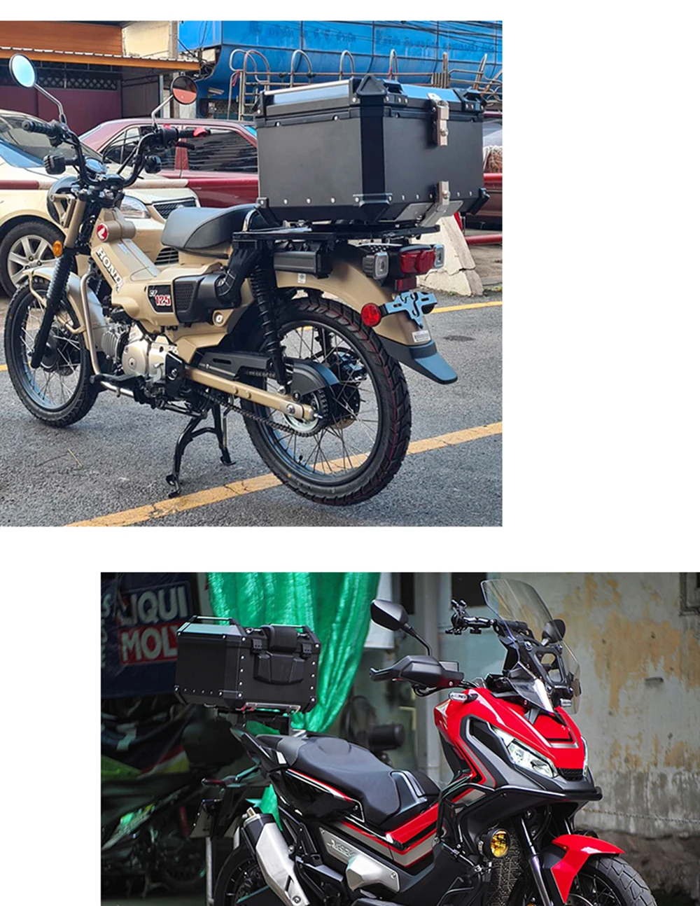 45L Motorcycle Helmet Box Top Tail Rear Luggage Storage Tool Cases Lock Quick Detachable Storage For Honda ADV160 ADV150 pcx160