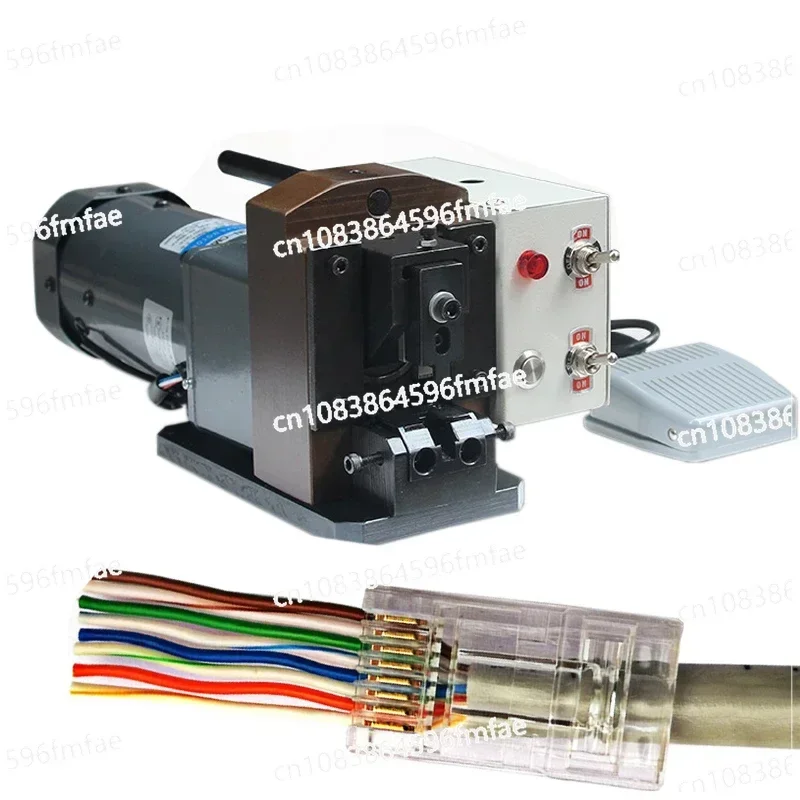 2p2c-8P8C network cable automatic crimping machine RJ45RJ11 multi strand twisted wire leveling and straightening machine