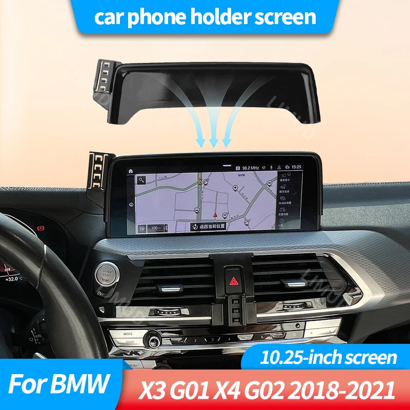 

Car phone holder screen For BMW X3 G01 X4 G02 2018 2019 2020 2021 10.25-inch screen Car Air Vent Clip Mount Mobile Phone