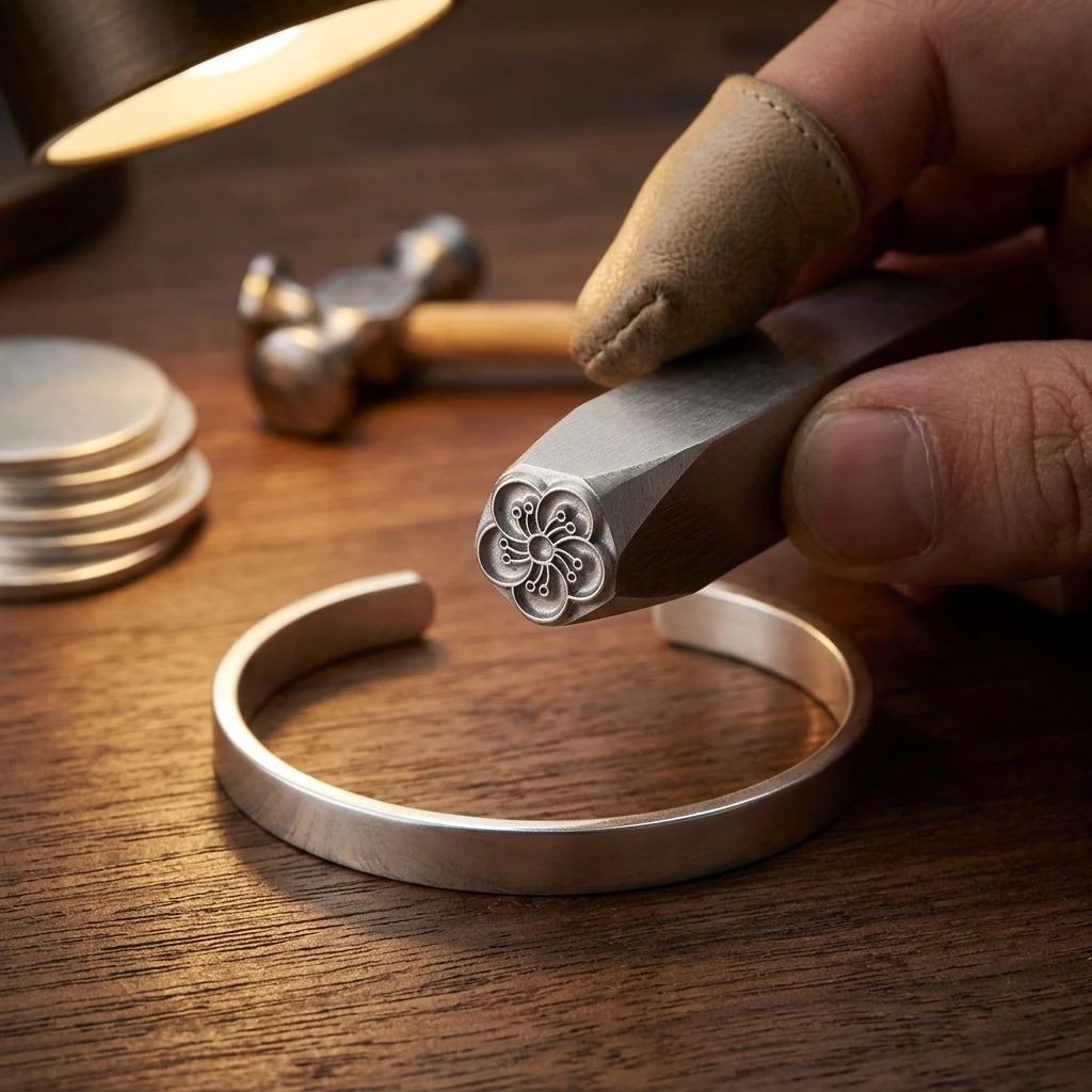 Jewelry Engraving Tool Lotus Steel Stamp for DIY Ring Bracelet Tag Marking High-Precision Metal Punch Professional tools