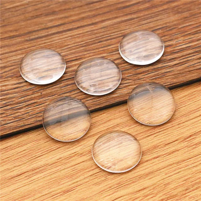 Round Flat Back Clear Glass Cabochon for DIY Jewelry Making 6mm 8mm 10mm 12mm 14mm 16mm 18mm 20mm 25mm 30mm 35mm 4