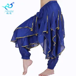 1pcs/lot woman belly dancing chiffon pants female lantern long pants