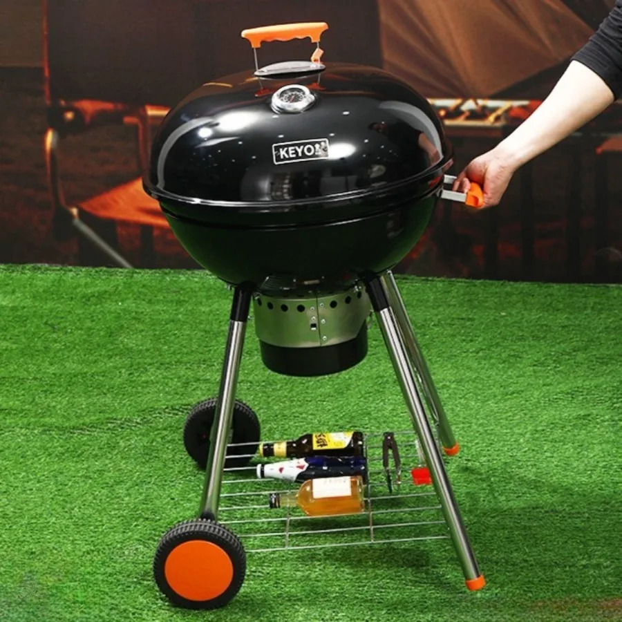 Tragbarer Grill BBQ-Grill Multifunktionaler Holzkohlegrill für Haushalt …