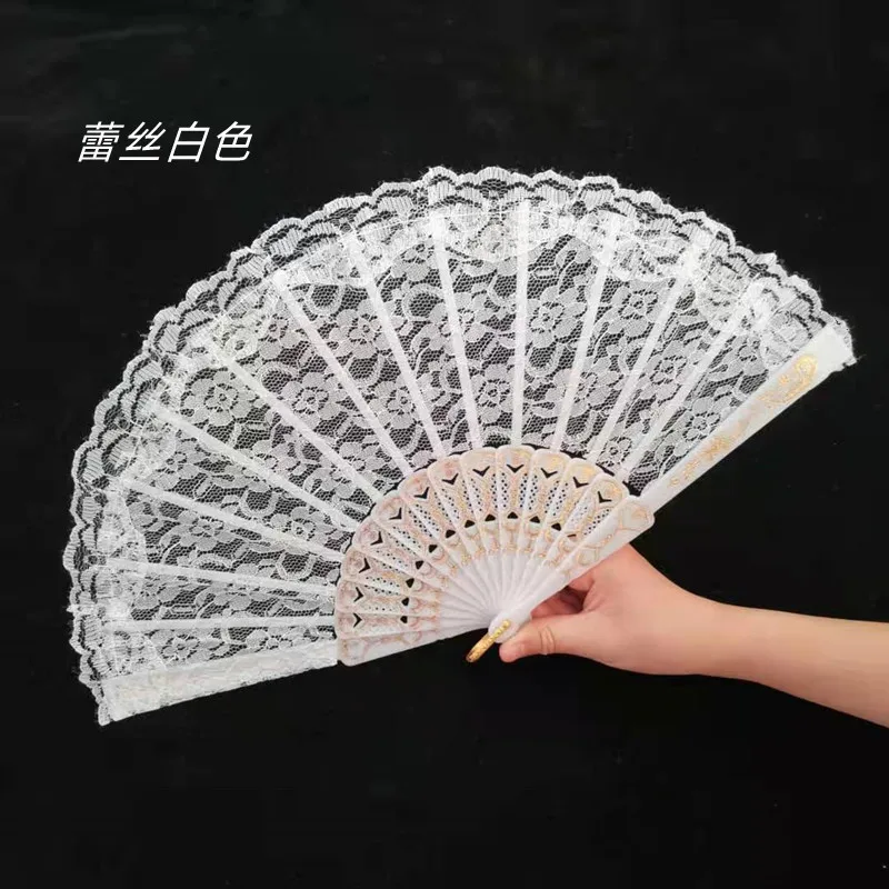 

Feather Fan Lace Fan Lolita Dance Cheongsam Show 1920s Flapper Folding Fan Dance Photography Props Wedding Party Decoration