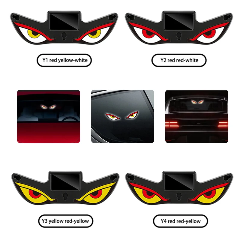 

Cool DEMON EYE Led Ambient Light Suction Cup USB Charging Decoration Car Window Breathing Lamp Auto interior Accessories