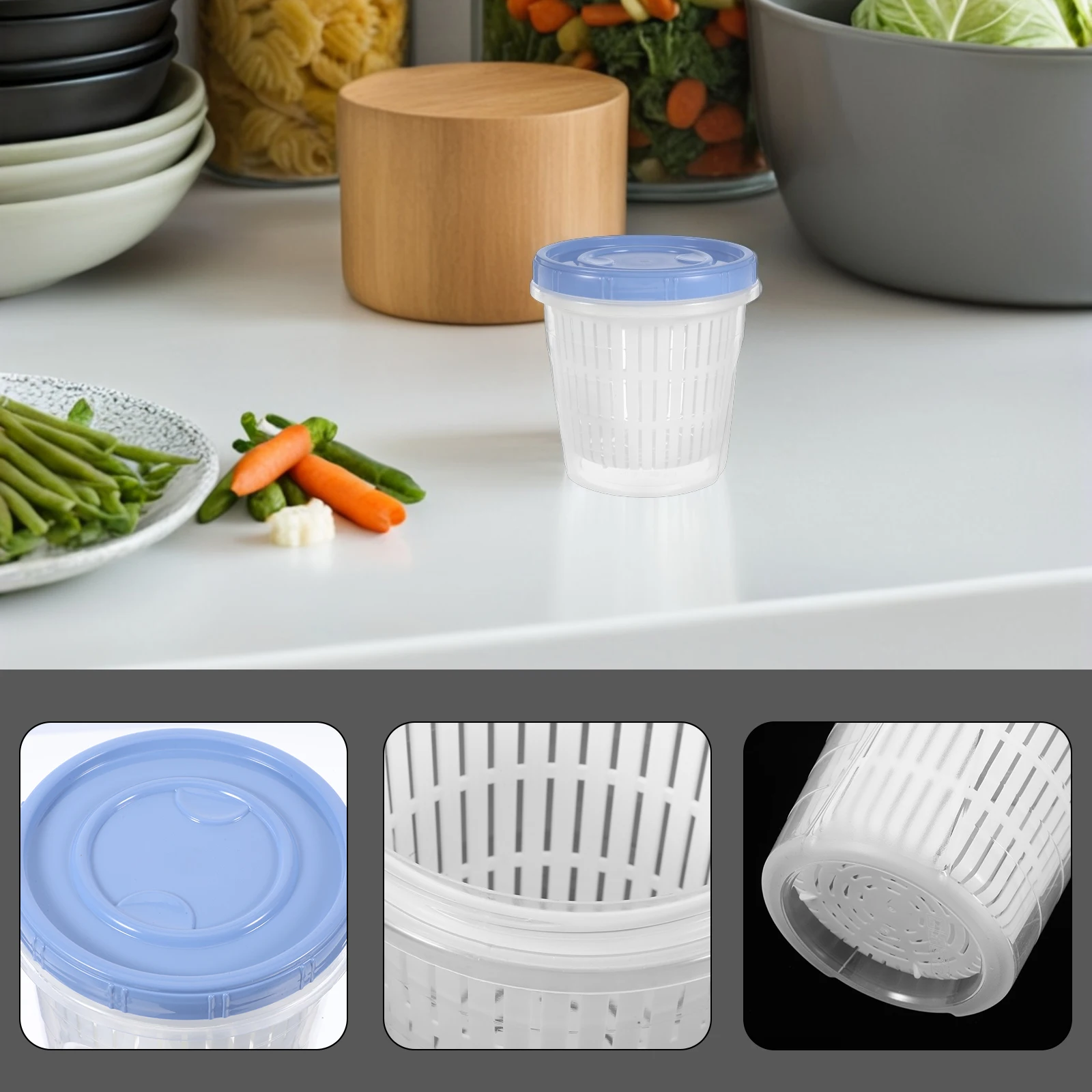Clear Kimchi Fermenting Jar with Filter and Airtight Lid Ideal for Pickled Food Storage Sealed Container for Home Cooks and - view 6