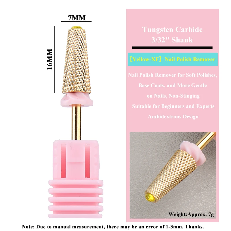 1 pièces carbure de tungstène foret à ongles électrique manucure fraises perceuse pour enlever rapide acrylique dur Gel pédicure manucure outils