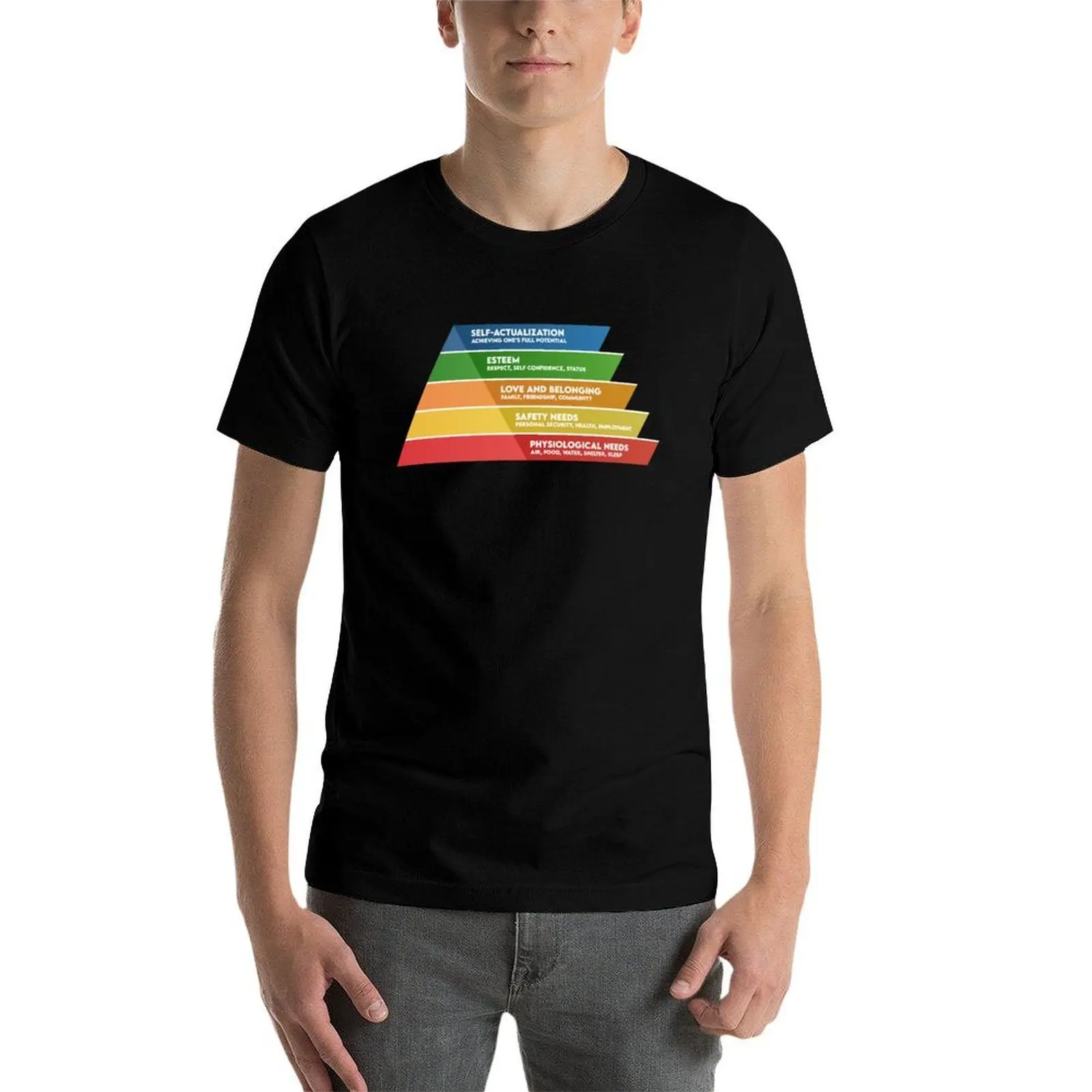 Maslow's Hierarchy Of Needs T-Shirt anime tshirt cotton tshirt 100% T-Shirt