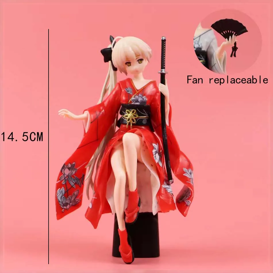 Hot sold Car Interior Decoration Anime Kimono Kasugano Sora Sword Action Figures Model Auto Dashboard Ornaments Accessories T
