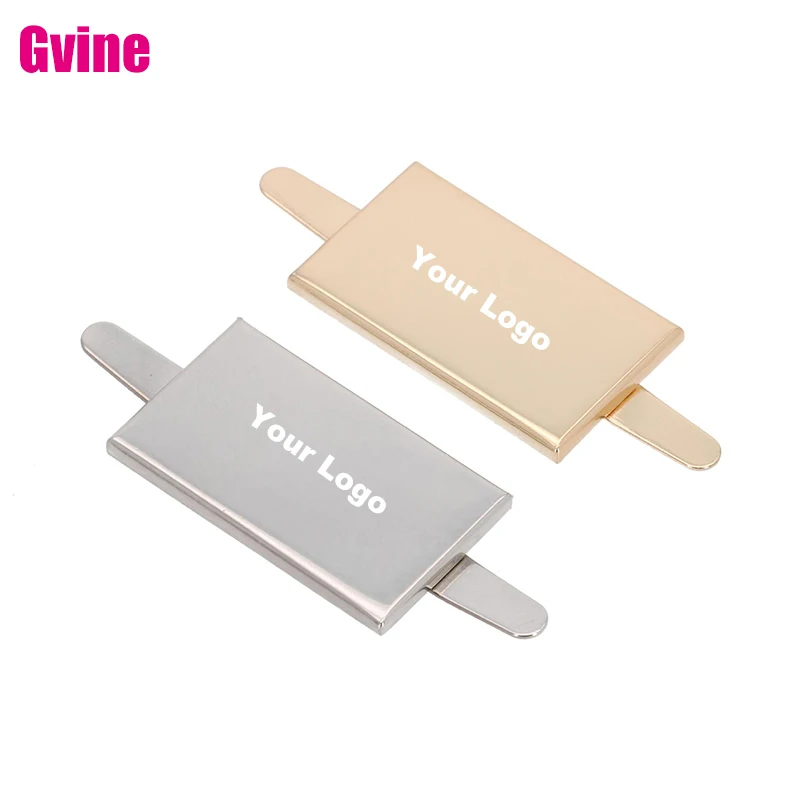 

10Pcs 32x19mm Handmade Metal Labels Tag Handcrafts Decorative Label Clasp Buckles for Bag Clothes Garment Sew Accessoreis