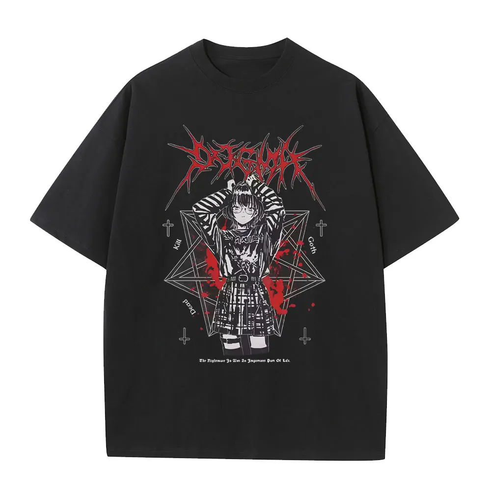 

Anime Men Women T Shirts Gothic Graphic T-Shirts Manga Streetwear Punk Summer Vintage Oversized Short Sleeve Tees Men's Clothing
