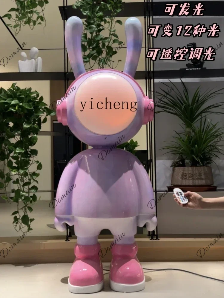 NWU Tqh Moonlight Rabbit Space Rabbit Living Room Sculpture Floor-Standing Decorations Living Room Bar Decoration D