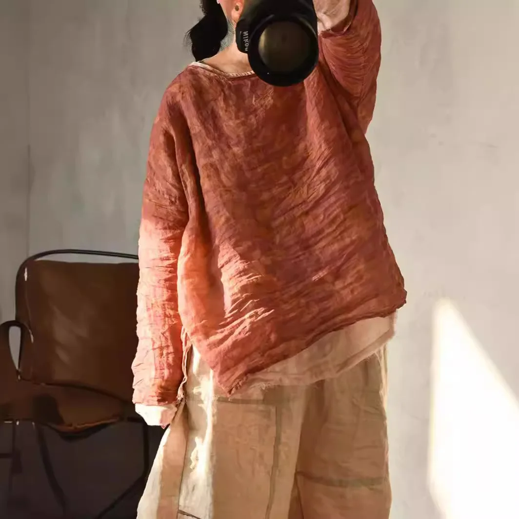 

Lightweight Cotton Linen round Ne Casual Loose Fit irt Women's Spring Summer Floral Print Comfortable Breathable Antibact...