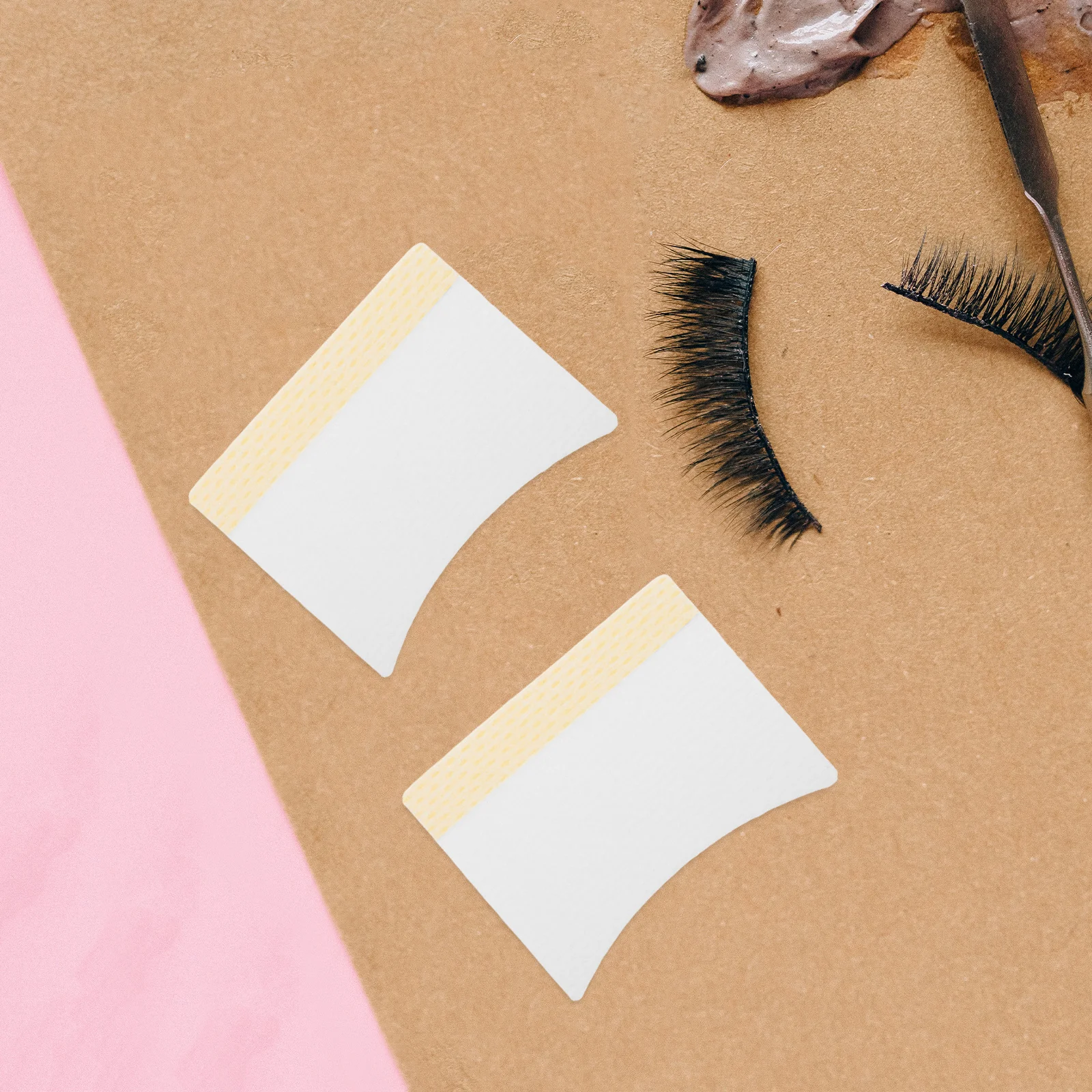 40Pcs Eyelash Extension Remover Soft Cotton Pads Lintfree Under Eye Lash Patch for Lash Glue Cleaning Tinting Perming Makeup