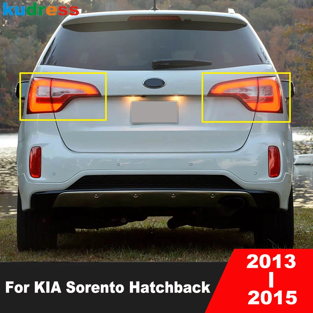 

Для KIA Sorento 2013 2014 2015, хэтчбек, хромированный задний фонарь автомобиля, крышка лампы, накладка, рамка заднего фонаря, аксессуары