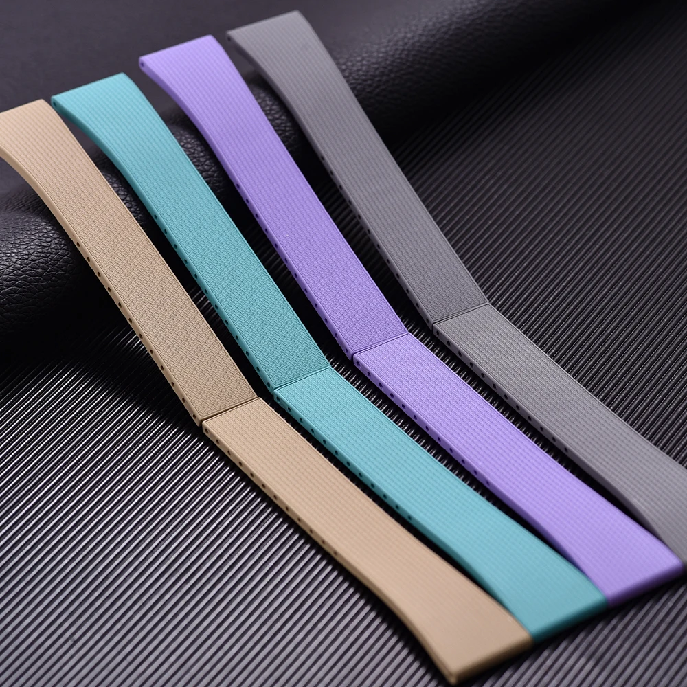 20mm Cut to Size Adjustable Quick Release FluoroRubber CTS FKM Watch Strap with Butterfly Folding Buckle for De-lugs Bracelet