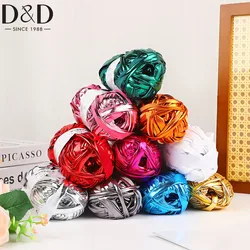 D&D 100M/roll Metallic T-Shirt Yarn Fabric Cloth Knitting Yarn for Hand DIY Bag Blanket Cushion Crocheting Projects