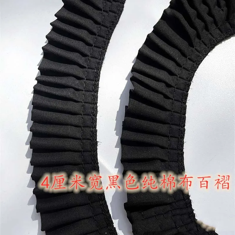 

1Lot/20Yards White Black 2 Layers Pleated Lace Fabric Dress DIY Crafts Clothing Decorative Ribbon Needlework Sewing Accessories
