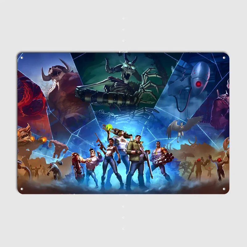 Serious Sam Shatterverse Game Art Poster Metal Sign Custom Bar Room Decoration Bedroom Indoor Decor Home Wall Decor Posters