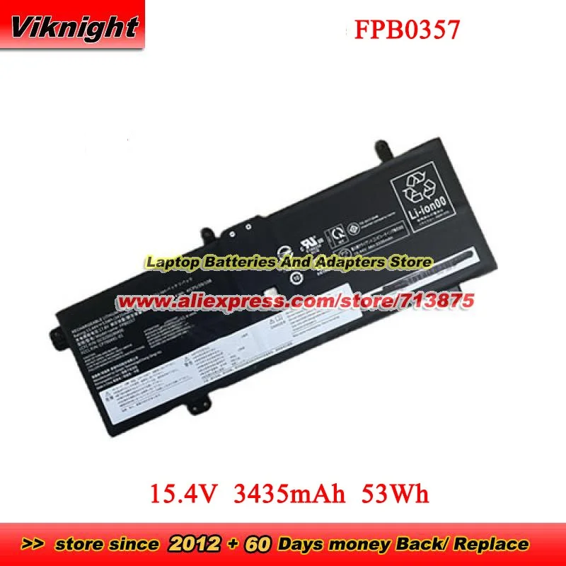 

Аккумулятор FPB0357 FPB0356 P/N CP790491-01 CP790492-01 для ноутбука GC020028M00 GC020028N00 15.4V 3435mAh 53Wh