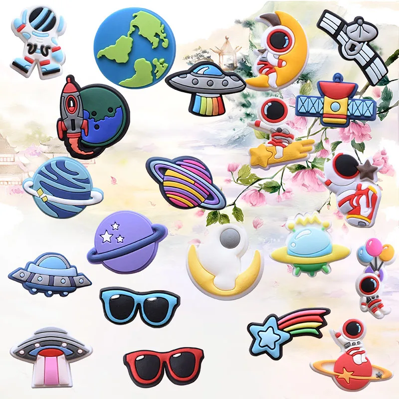 

Shoe Charms for Crocs Accessories Astronaut Shoes Charm for Croc Decorations Pins Men Accessory Jeans Woman Clogs Clips Badges