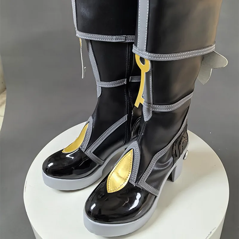 รองเท้าคอสเพลย์ Zenless Zone Zero Lucia อุปกรณ์เสริมอนิเมะ ของประกอบฉากคอสเพลย์ รองเท้าบูทงานฮาโลวีนและงานคาร์นิวัล รองเท้าหนัง PU ผลิตตามสั่ง