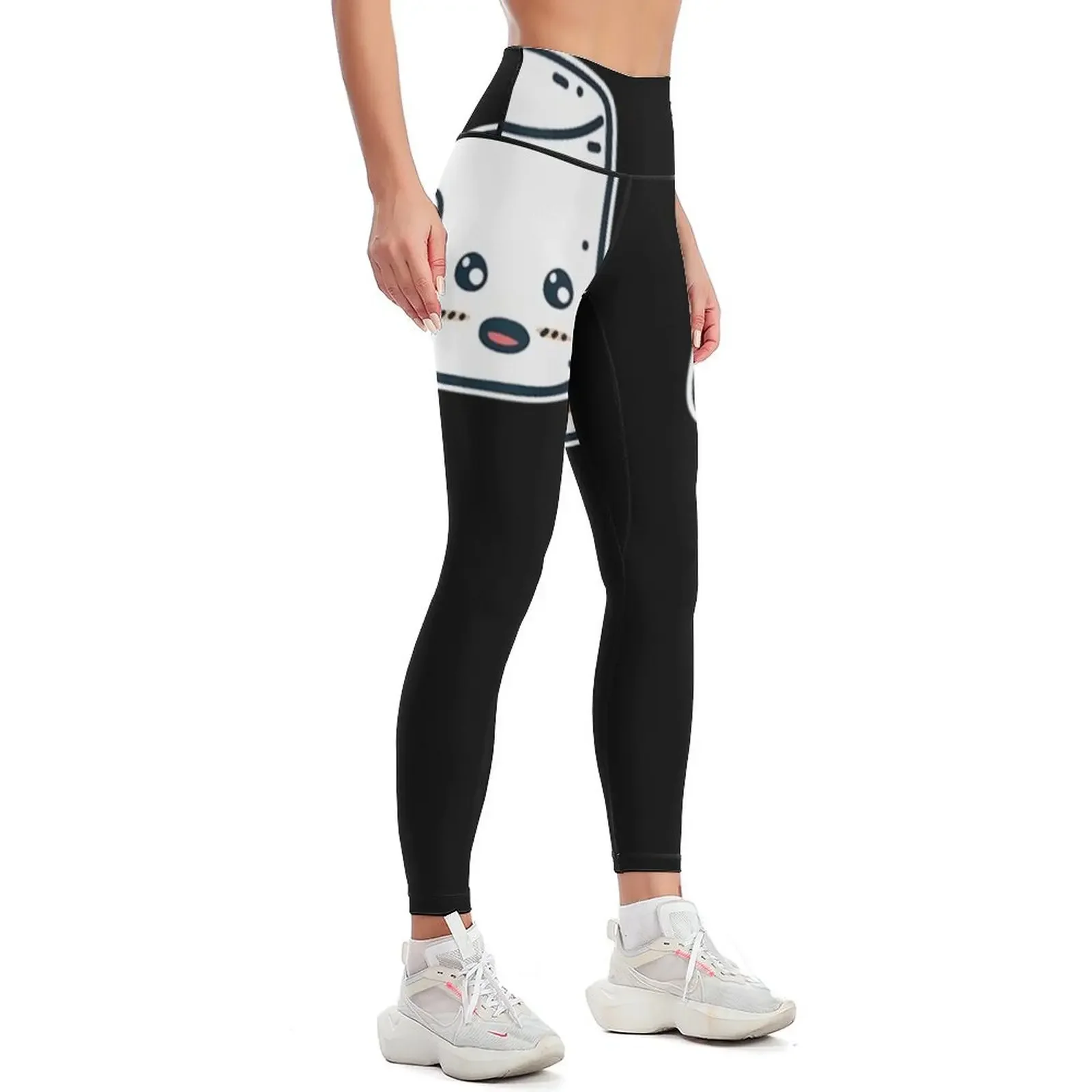 Cute Hiking Marshmallow On A Camping Trip Leggings Fitness's gym clothes Women sports Womens Leggings