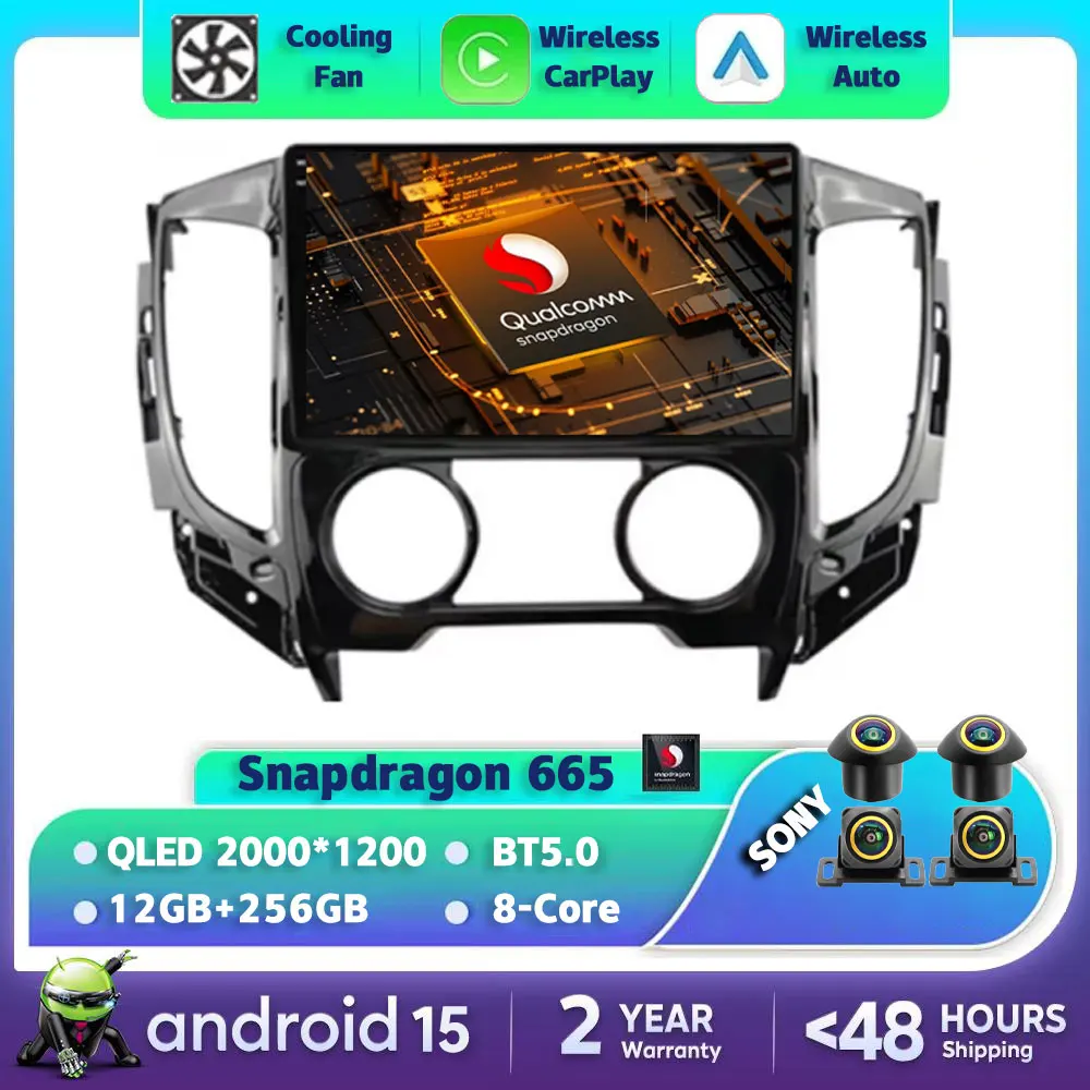 

Автомобильный радиоприемник Android 15 для Mitsubishi Pajero Sport 3 L200 5 Triton 3 2015 2016 2017-2019 мультимедийный стерео видеоплеер QLED BT