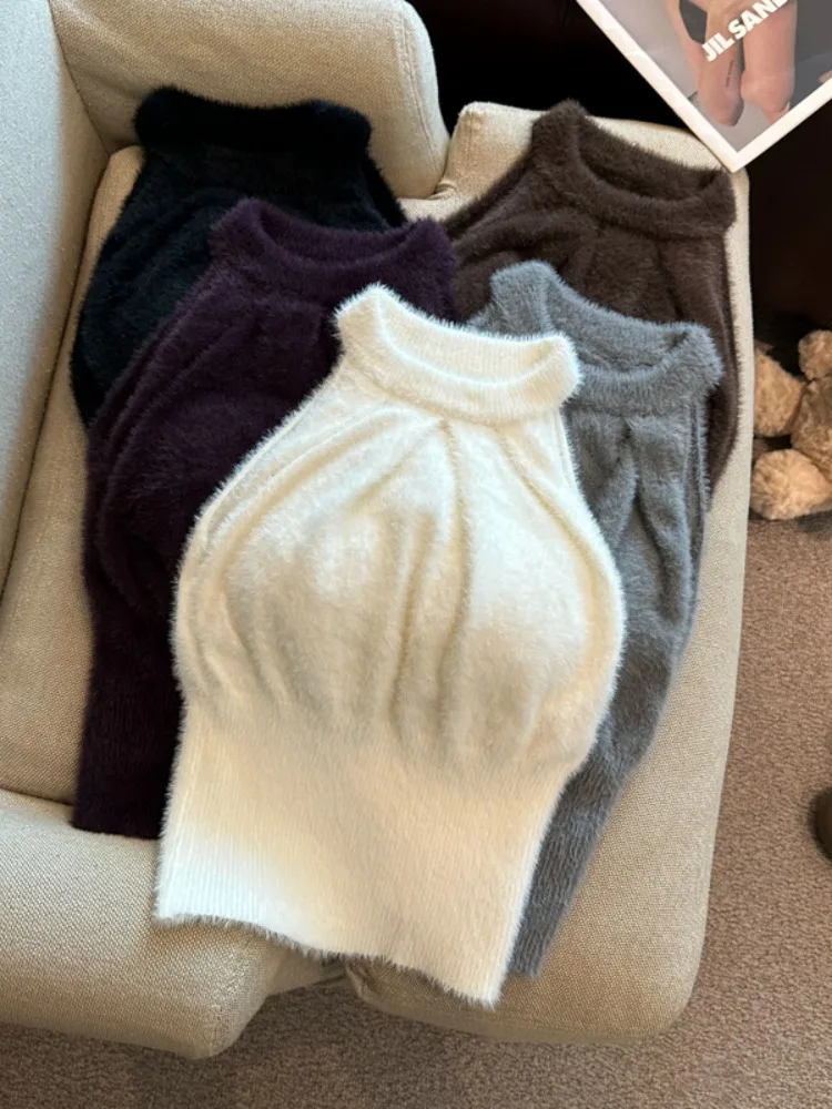 Pure Desire Matte Ne Hängendes Bal-Strick-Röhrenoberteil Damen-Innenbekleidung High-End-Sensation-Oberbekleidung Svel...