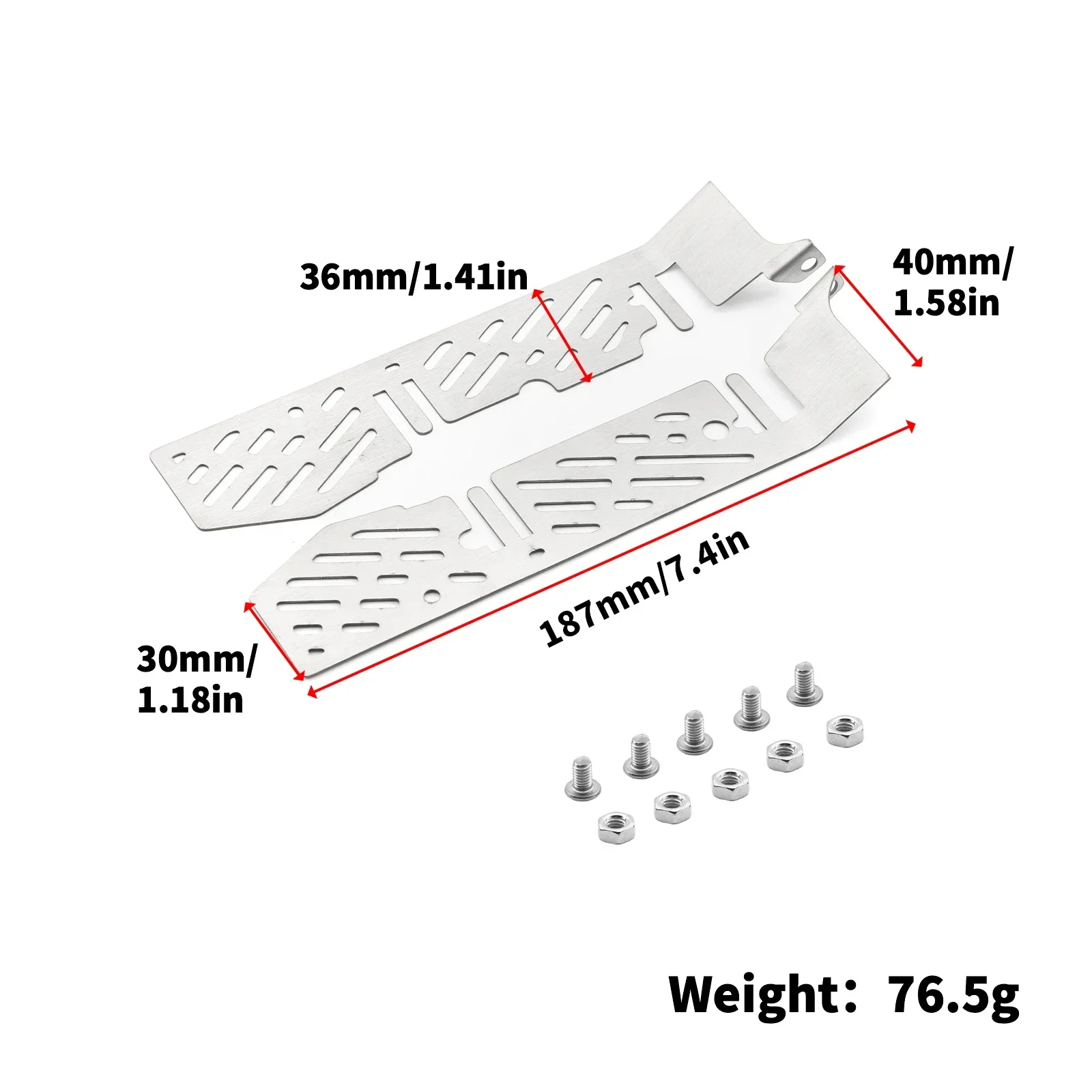 7pcs 1/10 RC Chassis Armor Set for TRX-4 Sport Car Stainless Steel Skid Plate for Traxxas TRX4 Sport Body Defender