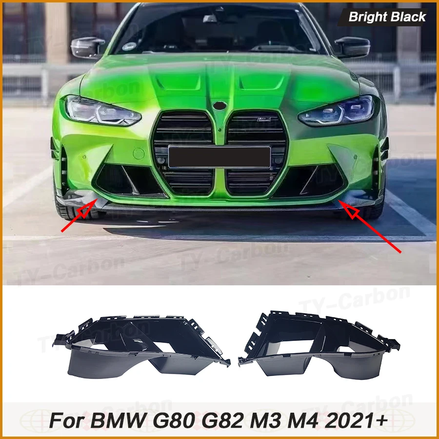 

Bright Black MP Style Air Vent Trim for BMW M3 G80 M4 G82 G83 Car Vent Front Bumper Air Intake Trim Duct Grille Cover 2021+